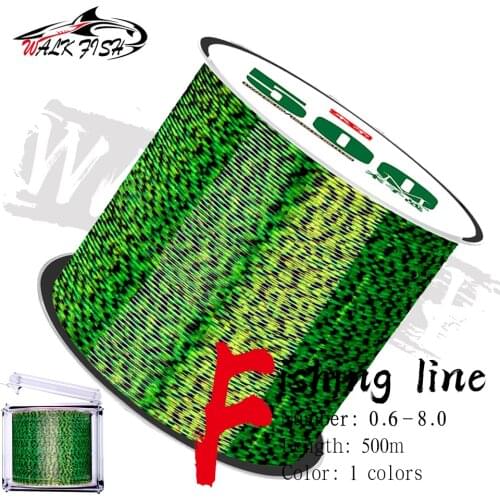 WALK FISH 500m 3D Invisible Spoted Super Strong Carp Fishing Line Monofilament Fishing Line Speckle Fluorocarbon Coated Fishing