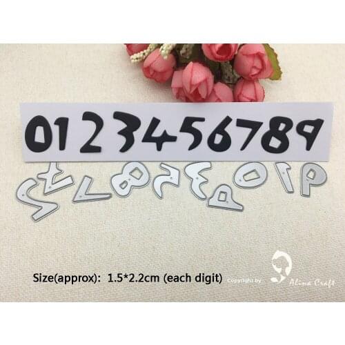 METAL CUTTING DIES cut 10pc 0 9 Arabic digital number maths handwriting art cutter Scrapbook PAPER CRAFT album card punch blade