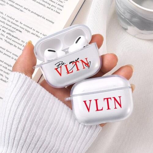 Fashion Italy V-VLTN Luxury Earphone Case For Airpods Pro 3 Soft Silicone Clear Coque Headphone Cover For Airpods 2 1 Fundas