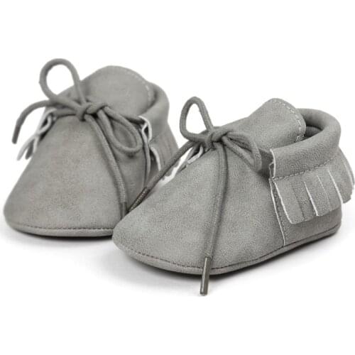 PU Suede Leather Newborn Baby Boy Girl Baby Moccasins Moccs Shoes Bebe Fringe Soft Soled Non-Slip Footwear Crib Shoes