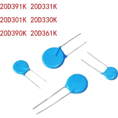 New 20D391K 391KD20 390V 20D331K 20KD331 330V 20D301K 301KD20 300V 20D330K 33V 20D390K 39V 20D361K 361KD20 20MM 20pcs/lot