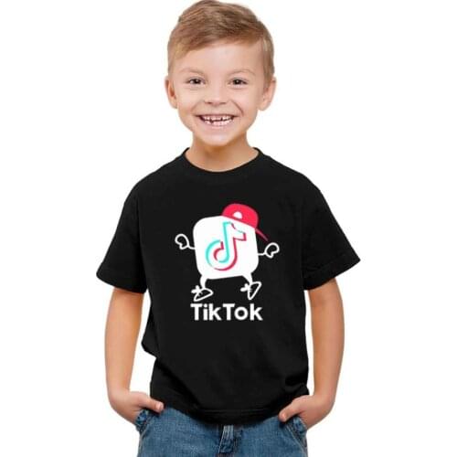 New Tik Tok Printed Kids T-shirt Children Cartoon T Shirt Toddler Boys Girls Short Sleeves Tik Tok Tshirt O-neck Tops