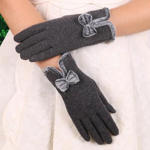 New Winter Womens Touch Screen Gloves Do Not Pour Cashmere Outdoor Riding Warm and Cold Play Mobile Phone Rabbit Cashmere Glove