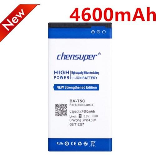 New Original chensuper BV-T5C phone battery for Nokia Lumia 640 RM 1113 1073 Dual 1077 BVT5C 4600mAh