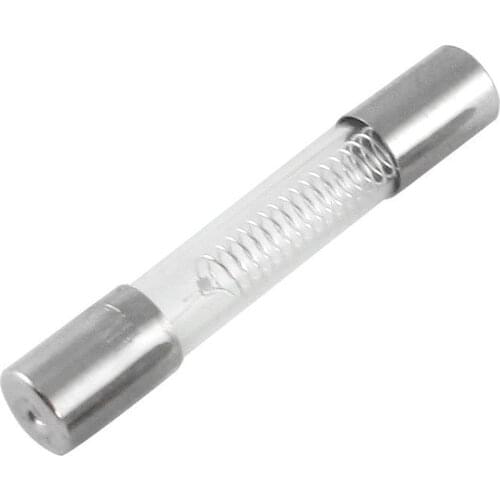 2 x 0.65A 5KV 6mm x 40mm Axial Glass Fuse Tubes for Microwave Oven