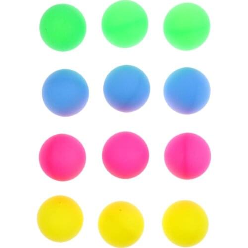 PP 40mm 12 Pieces Assorted Color Beer Pong Balls Table Tennis Balls Entertainment Party Toy Balls