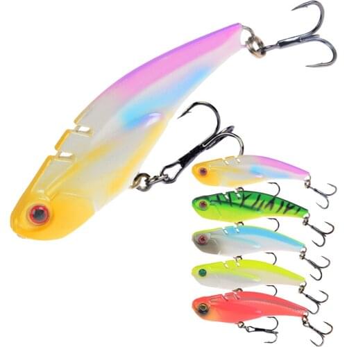 1Pcs Winter Metal VIB Blade Lure 7cm 20g 3D Eyes Pencil Spoon Spinner Balancer Fishing Lures Hard Bait Bass Tackle With Hook