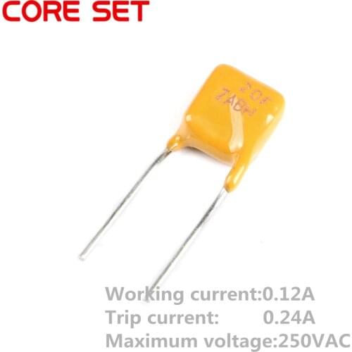 10PCS 250V 0.12A 120mA PPTC Resettable Fuse TRF250-120 Pitch 5mm