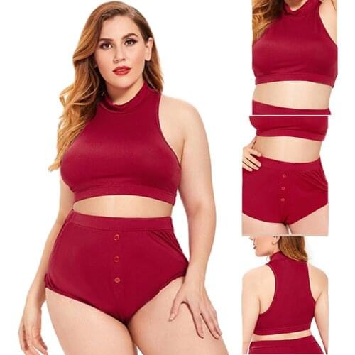 Sexy Underwear Fat MM Europe And The United States Large Size Split Body Style Pyjama Milk Silk Bikini Swimwear Set Q416