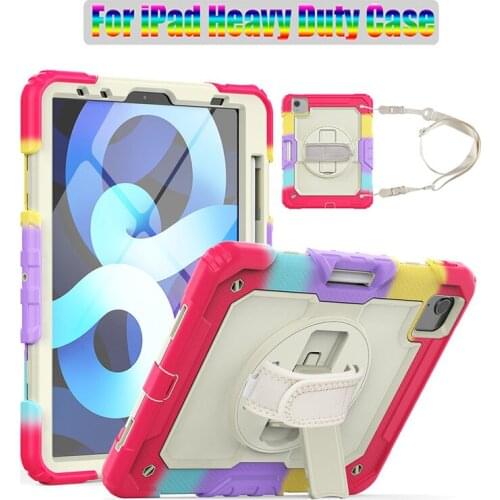 Heavy Duty Kids Armor Silicone Case For iPad 10.2 Air4 10.9 Pro 11 Mini 5 4 TPU + PC Drop Proof Cover +Screen Protector