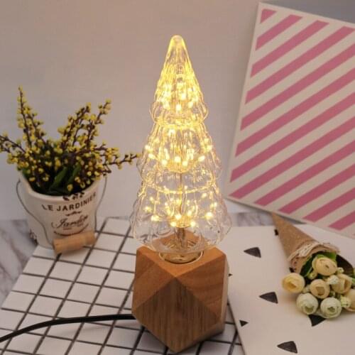 Christmas Tree Shape Edison Bulb AC85-265V 3W E27 LED Starry Firework Lamp Meteor Shower Retro Home Decoration Bulb Warm White