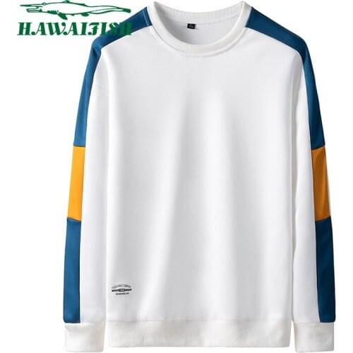 Mens Sweatshirt Fashion Brand Pullover 2021 Spring Fall Mens Casual Streetwear Solid Color Male Sweatshirt
