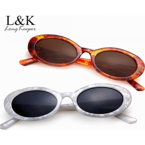 Long Keeper Hot Marble Pattern Frame Oval Sunglasses Women Men Brand Designer Vintage Eyewear Oculos De Sol Feminino Gafas