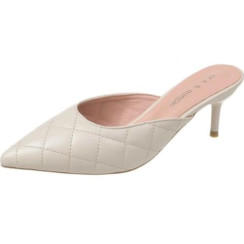 2021 Elegant Women Heels Office Shoes New Women Pump Heels Temperament Stripper Heels Fetish Slip on Sandals Ladies Women Shoes