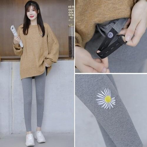 0220# Maternity pants Spring Autumn Support Abdomen fashion Elastic Waist Belly Support Pants Maternity Leggings