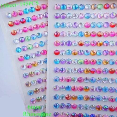 2 Sheets Shell Rhinestone Stickers For Kids Diy Craft Accessory Cute Stickers Kawaii Scrapbooking Sticker
