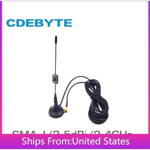 2PCS TX2400-XPL-150 2.4GHz SMA-J Interface 50Ohm Impedance Less Than 1.5SWR 3.5dBi Gain High-Quality Sucker Antenna