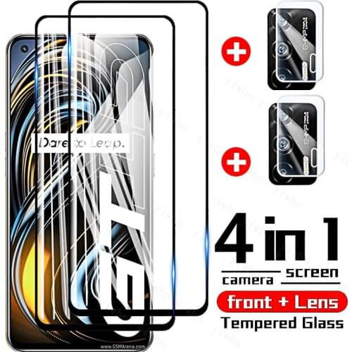 4 In 1 Full Glass for Realme GT 5G Glass Tempered Glass for Oppo Realme GT Neo Flash 5G Screen Protector Film Lens Camera Flim