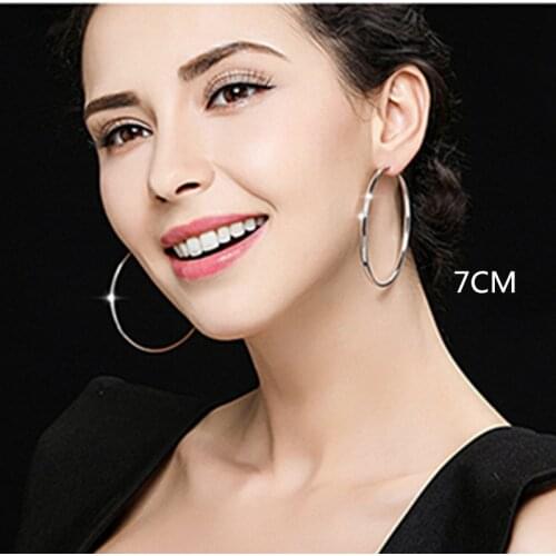 925 Sterling Silver Earrings Hoop Earrings Big Earrings Earrings for Women Platinum plated Ear Rings