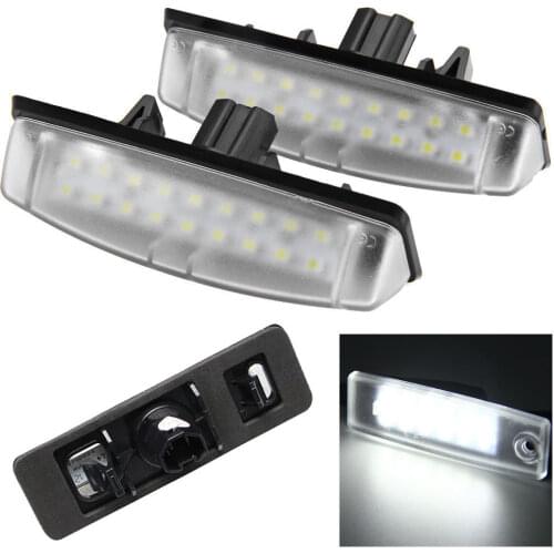 1Pair 18 LED License Plate Number Lights Car Lamp For Lexus Toyota Camry Avensis Verso Prius Previa ACR50 GSR50