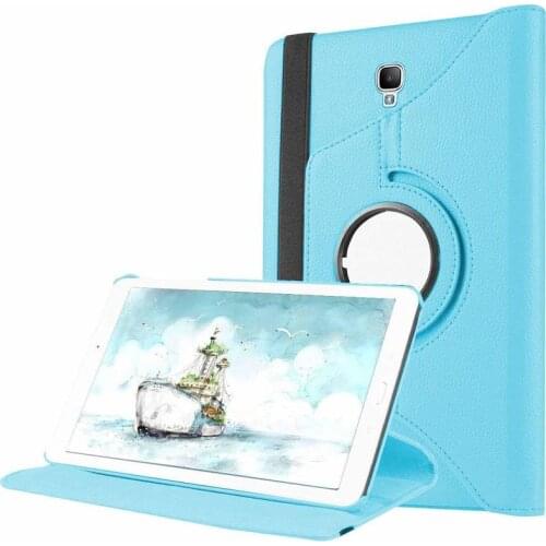 Case For Samsung Galaxy Tab A 8.0 2017 A2S T380 T385 Cover SM-T385 SM-T380 360 Degree Rotating PU Leather Flip Tablet Case Glass