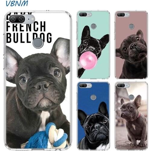 French Bulldog Dog Case For Huawei Honor 30 30s Play4T 20 9X Pro 8X 10 lite 9A 8A 8C 8S 9 V30 Y5 Y6 Y7 Y9 2019 Cover