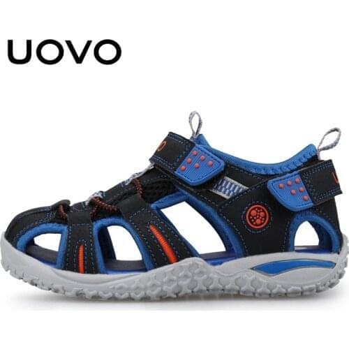 Kids Sandals for Boys and Girls UOVO Summer Boy Sandals Beach Shoes Breathable Closed Toed Sandals Soft Sports Shoes Kids Shoes