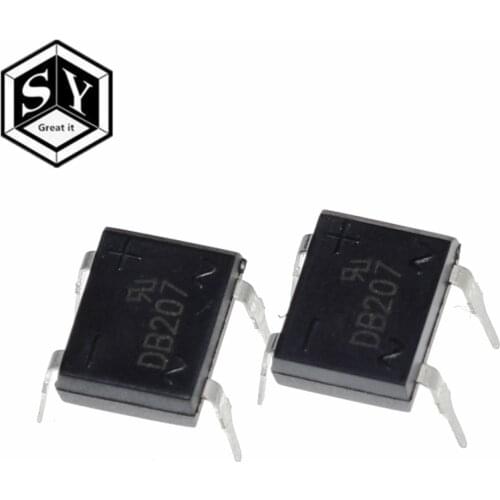 10pcs/lot diode bridge retifica DB207 DIP-4 DB207S DIP4 2A 1000V power diode rectifier 1000v electronic components