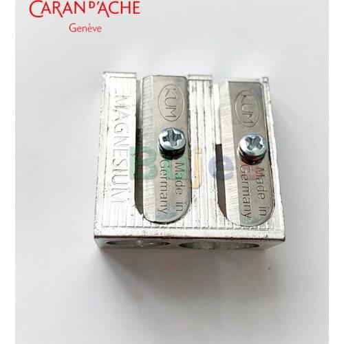 Caran D'ache Double Pencil Sharpener 476.002,magnesium double sharpener,accommodate various diameter pencils