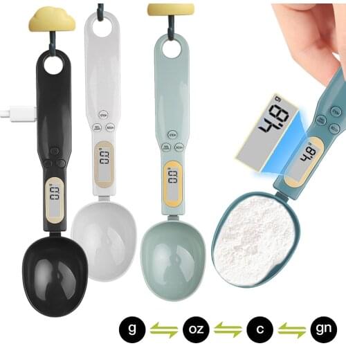 Electronic Measuring Spoon Scale LCD Digital Kitchen Measuring Spoons 500g/0.1g Portable Kitchen Scales for Baking Coffee Pet
