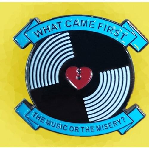 High Fidelity John Cusack Pop Music Quote enamel pin Nick Hornby Movie Rob Gordon Music or the Misery Birthday christmas brooch