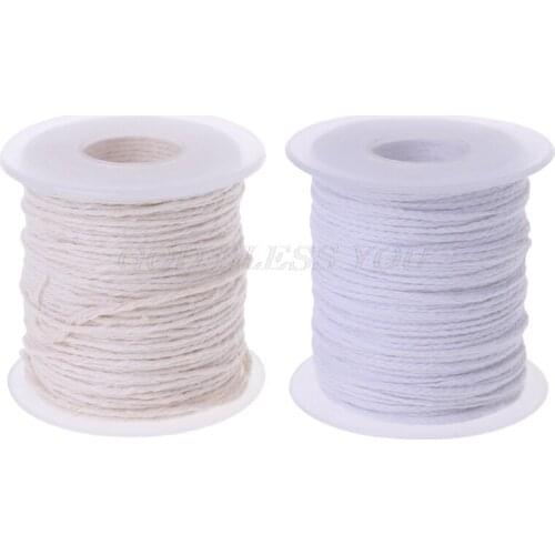 1 Pc 61m Cotton Braid Candle Wick Core Spool Non-smoke DIY Oil Lamps Candles Supplies Drop Shipping