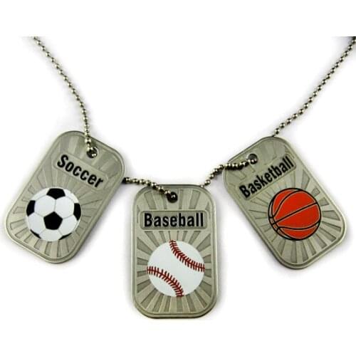 Cotomised dog tag,iron die cast,3pcs together, with ball chain,free design,school,2018 hot sale