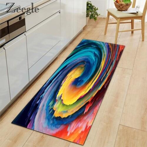 Zeegle Carpet Kitchen Rug Anti-slip Bathroom Doormat Shower Carpet Absorbent Hallway Rug Living Room Carpet Soft Bedside Rug