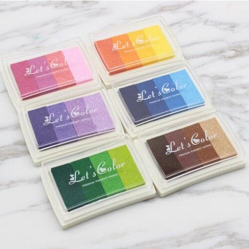Creative Stationery DIY Handmade Stamp Inkpad 5 PCS/Lot Four-Colors Gradient Ink Pads