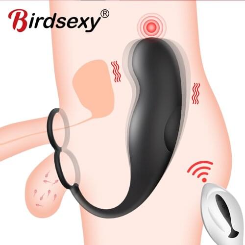 Prostate Massager Anal Vibrators For Men Wireless Remote Penis Vibrating Ring Dildo Anal Plug Adult Sex Toys For Men Masturbator