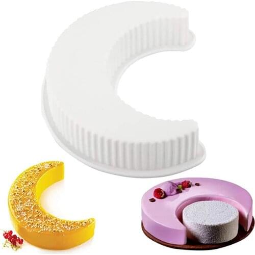 Moon Shape Silicone Mold Moon Mousse Cake Mold Dessert Mould Cake Decorating Tools Mousse Silicone Bakeware Cake Tools