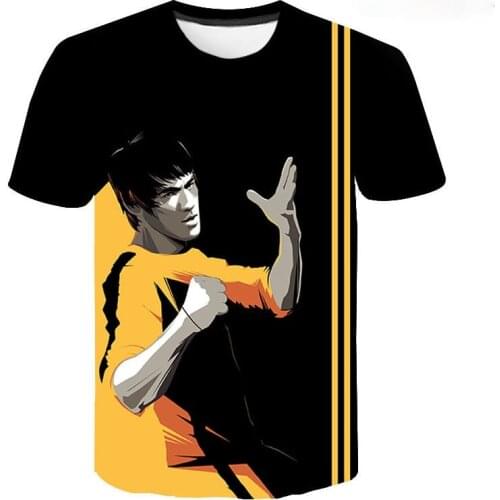 2021 New Effort Martial Arts Celebrity Bruce Lee 3D Print T Shirt Men Women Children Fashion Summer Cool Tee Streetwear Tops