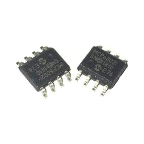 A new MCP6002T-I/SN MCP6002-I/SN MP6002 dual low power rail to rail operational amplifier