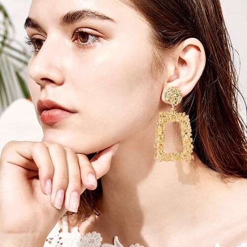 New Fashion Punk Stainless Steel Pendant Geometric Earrings Womens Jewelry Earrings 2021 Trend Bohemian Hot Sale Earrings