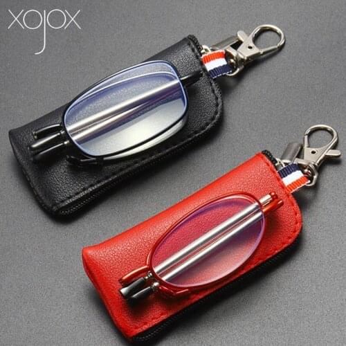 XojoX Reading Glasses With Case Vintage Metal Mens Farsightedness Eyewear Fashion Womens Hyperopia Diopter +1.5 2.5 3.5