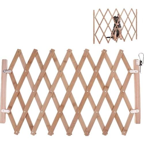Retractable Pet Gate Pet Fence Baby Door Gates Dog Stair Gate Extendable Safety Gate Child Safety Door Wooden Fence