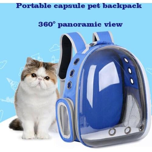 Pet Backpack Transportation Carrier For Cat Portable Transparent Space Capsule Cat Bag Breathable Comfort Large Space Dog Bag