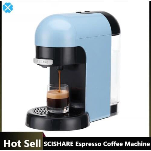 SCISHARE Espresso Coffee Machine Cafetera Expreso Coffee Maker 15Bar Powder/bag Dual Use 700ml Water Tank Capacity Italian Style