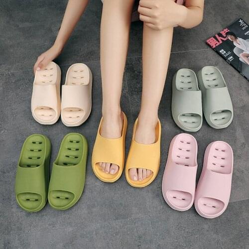 Footwear Summer Shoes For Women Slippers New 2021 Home Flats Female Slip-on Shoe Thick Platform Eva Soft Indoor Bathroom Slides