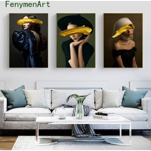 Modern Europe Figure Lady Picture Nordic Canvas Painting Wall Art Pretty Girls Posters and Prints for Living Room Home Decor