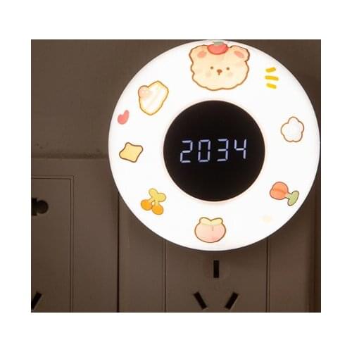 Timing socket remote control bedside portable intelligent wake up small night light J03