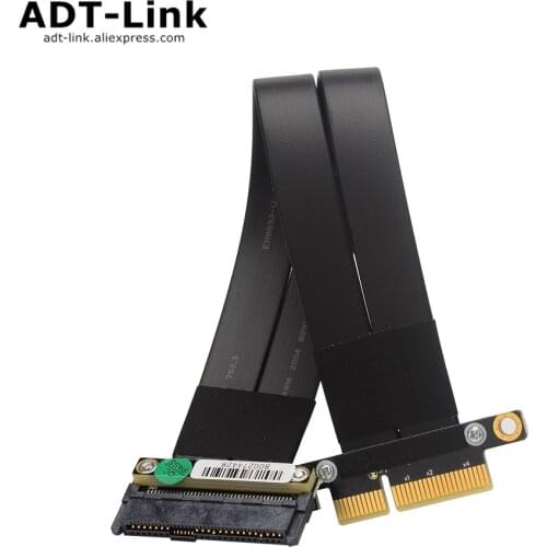 U.2 NVMe SSD To PCI-E 3.0 X4 SFF-8639 NVMe PCIe Extension Data Cable High Rate Transmission R27SF 8G/Bps U2 Extender Chia Miner
