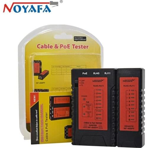 NOYAFA NF-468PF Cable Continuity Tester Ethernet RJ45 & RJ11 POE Telephone Wire LAN Network Tracker Detector Automatically Test