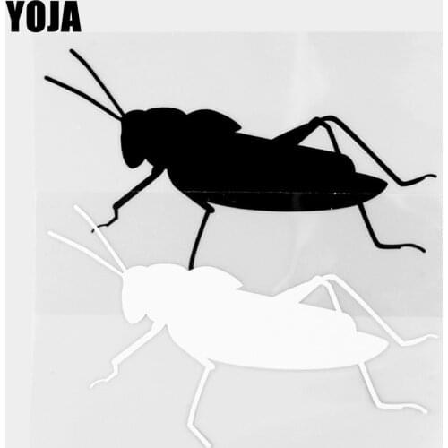 YOJA 15.7×9.8CM Small Locusts Cartoon Pattern Animals Vinyl Decal Car Stickers Black/Silver 19C-0484